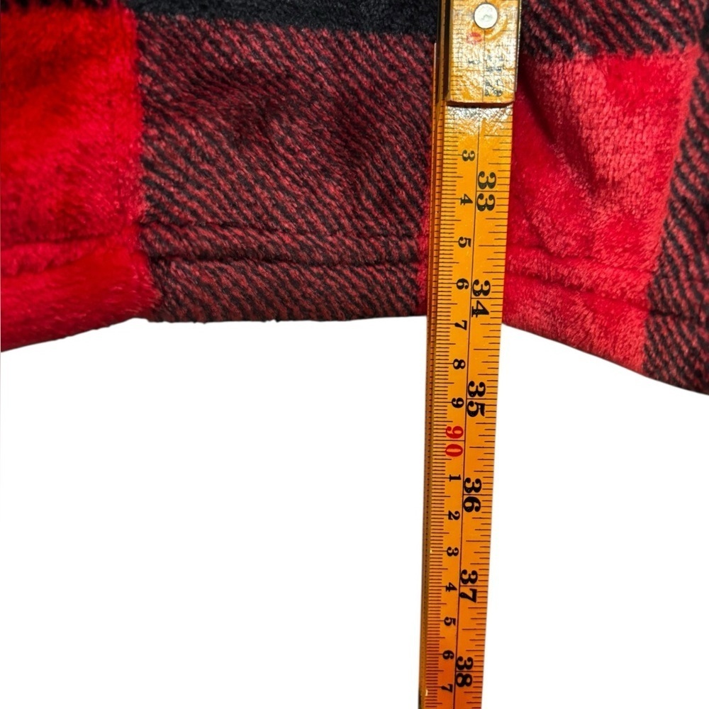 Victoria's Secret PINK Buffalo Plaid Plush Soft Cozy Robe Cabincore Size M/L - Picture 10 of 11